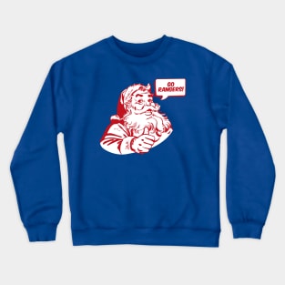 Retro Santa Claus Go Rangers Crewneck Sweatshirt